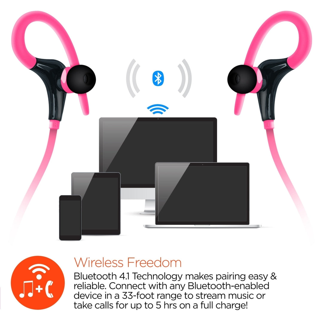 HyperGear Marathon Sport Wireless Bluetooth Earphones (MARPHONES-PRNT) Image 8