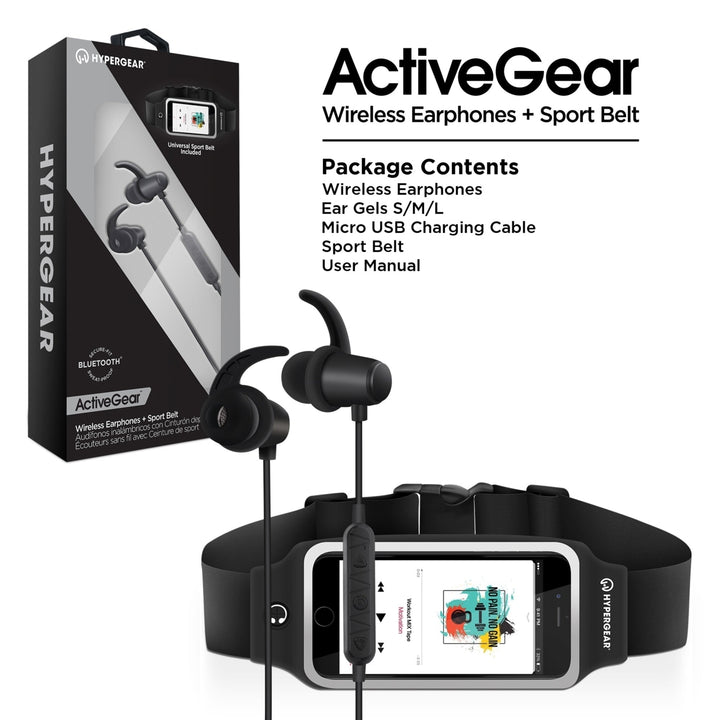 HyperGear ActiveGear Wireless Earphones + Sport Belt Image 4