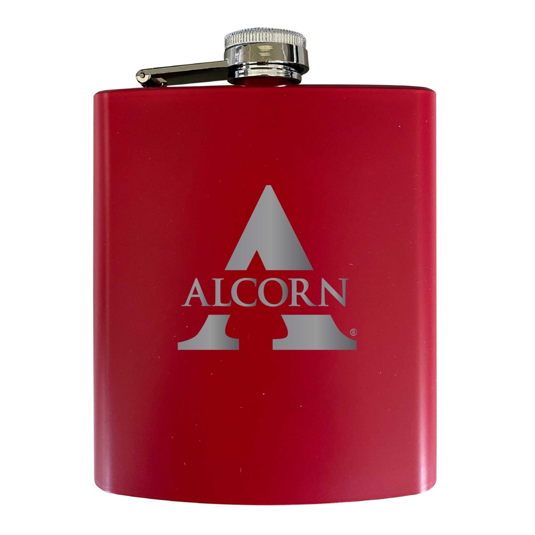 Alcorn State Braves Stainless Steel Etched Flask 7 oz - Officially LicensedChoose Your ColorMatte Finish Image 3