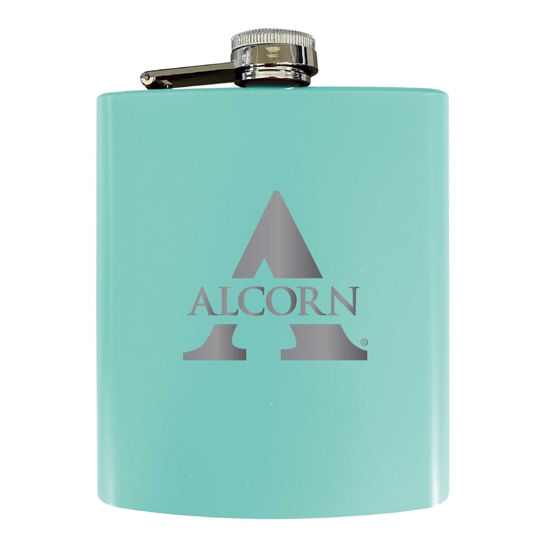 Alcorn State Braves Stainless Steel Etched Flask 7 oz - Officially Licensed Choose Your Color Matte Finish Image 4