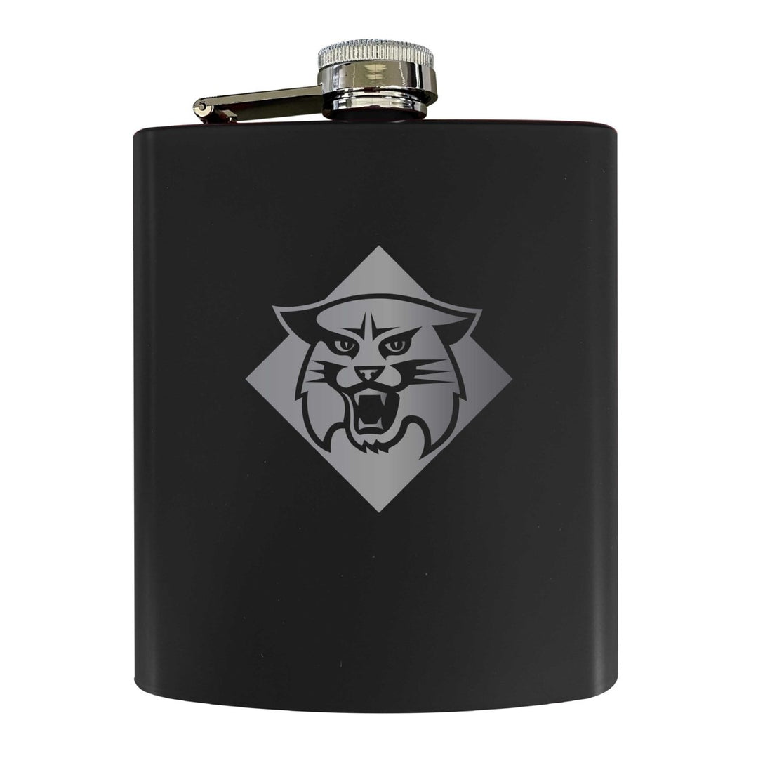 Davidson College Stainless Steel Etched Flask 7 oz - Officially Licensed Choose Your Color Matte Finish Image 1