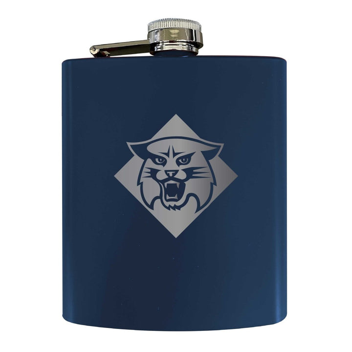 Davidson College Stainless Steel Etched Flask 7 oz - Officially Licensed Choose Your Color Matte Finish Image 2