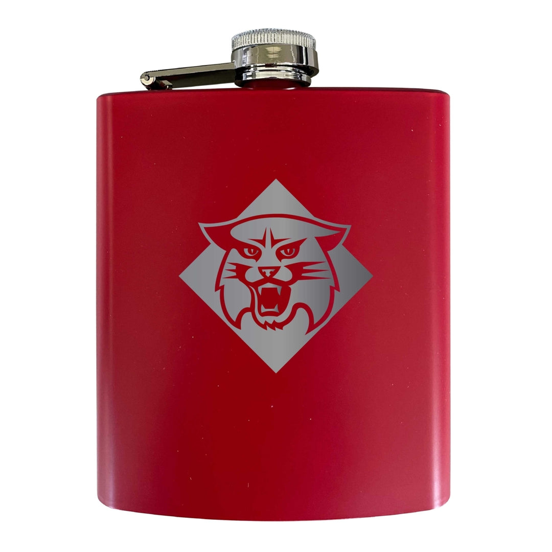 Davidson College Stainless Steel Etched Flask 7 oz - Officially Licensed Choose Your Color Matte Finish Image 3