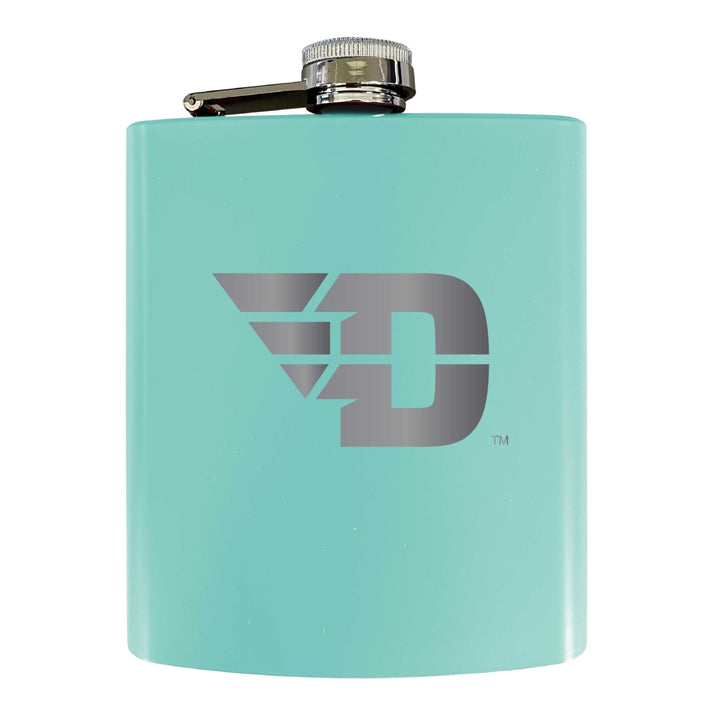 Dayton Flyers Stainless Steel Etched Flask 7 oz - Officially Licensed Choose Your Color Matte Finish Image 4