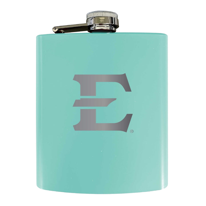 East Tennessee State University Stainless Steel Etched Flask 7 oz - Officially Licensed Choose Your Color Matte Finish Image 4