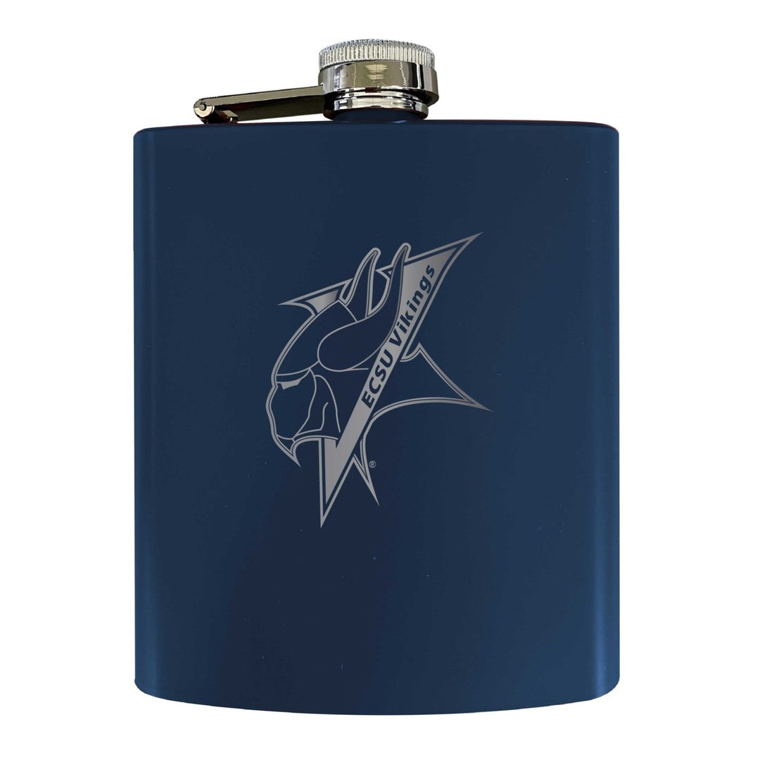 Elizabeth City State University Stainless Steel Etched Flask 7 oz - Officially Licensed Choose Your Color Matte Finish Image 2