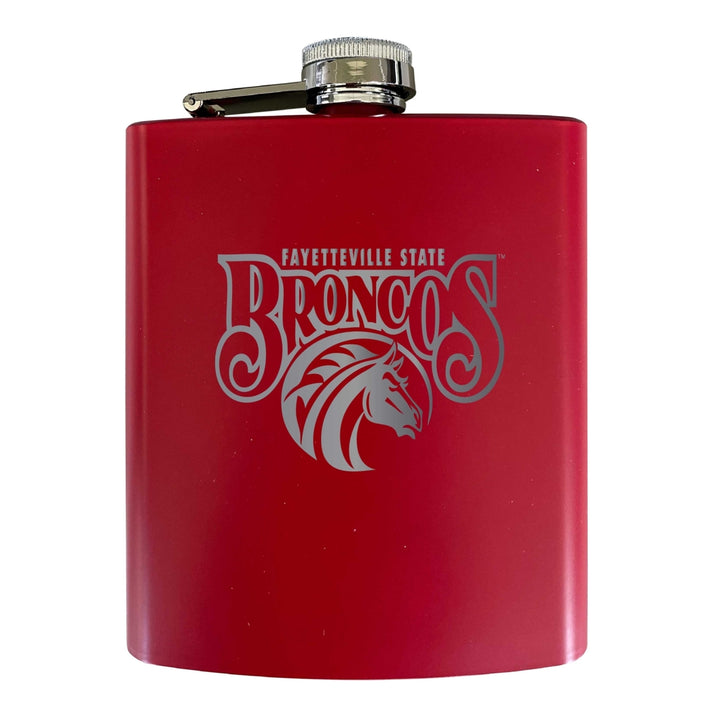 Fayetteville State University Stainless Steel Etched Flask 7 oz - Officially LicensedChoose Your ColorMatte Finish Image 3