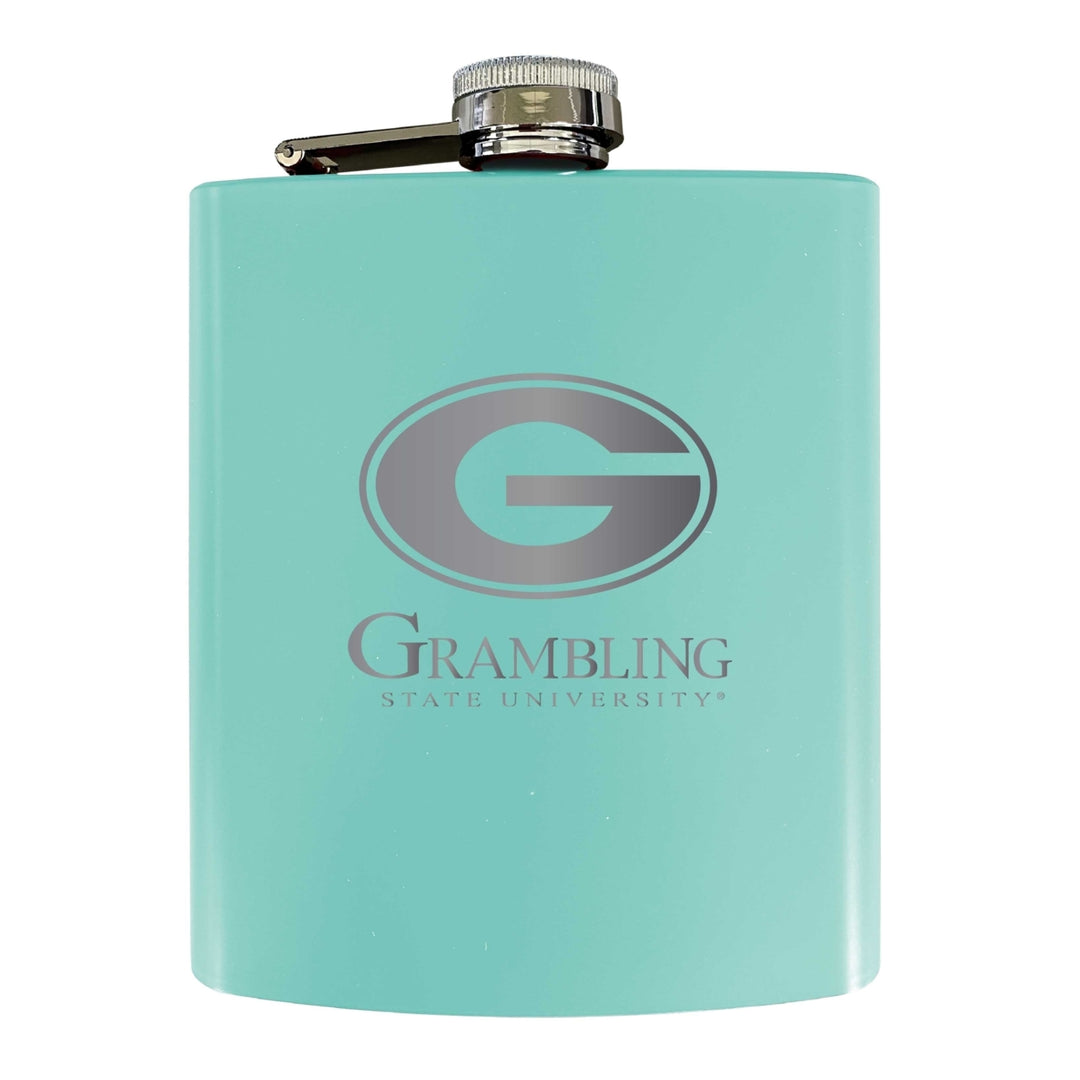 Grambling State Tigers Stainless Steel Etched Flask 7 oz - Officially Licensed Choose Your Color Matte Finish Image 4