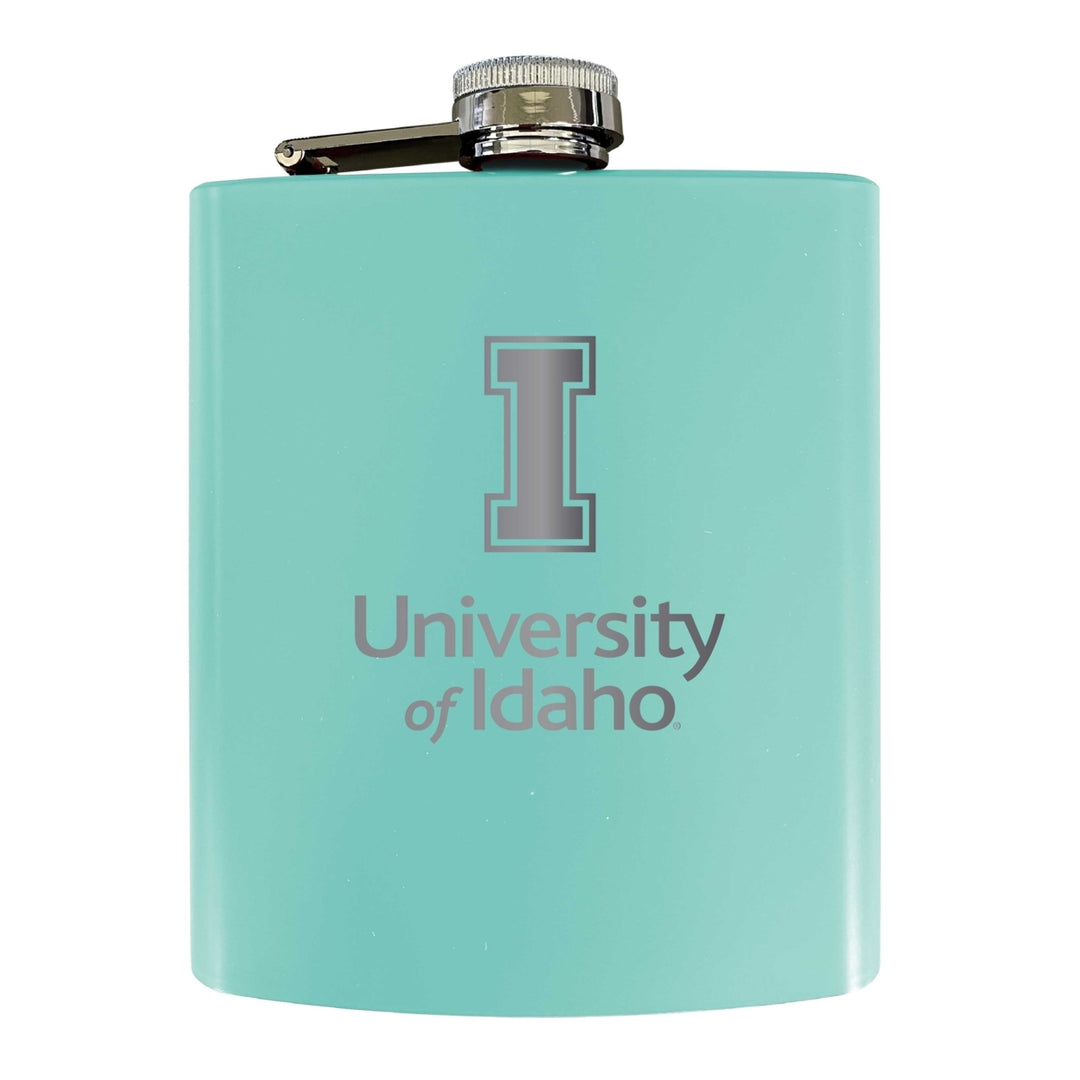 Idaho Vandals Stainless Steel Etched Flask 7 oz - Officially Licensed Choose Your Color Matte Finish Image 4