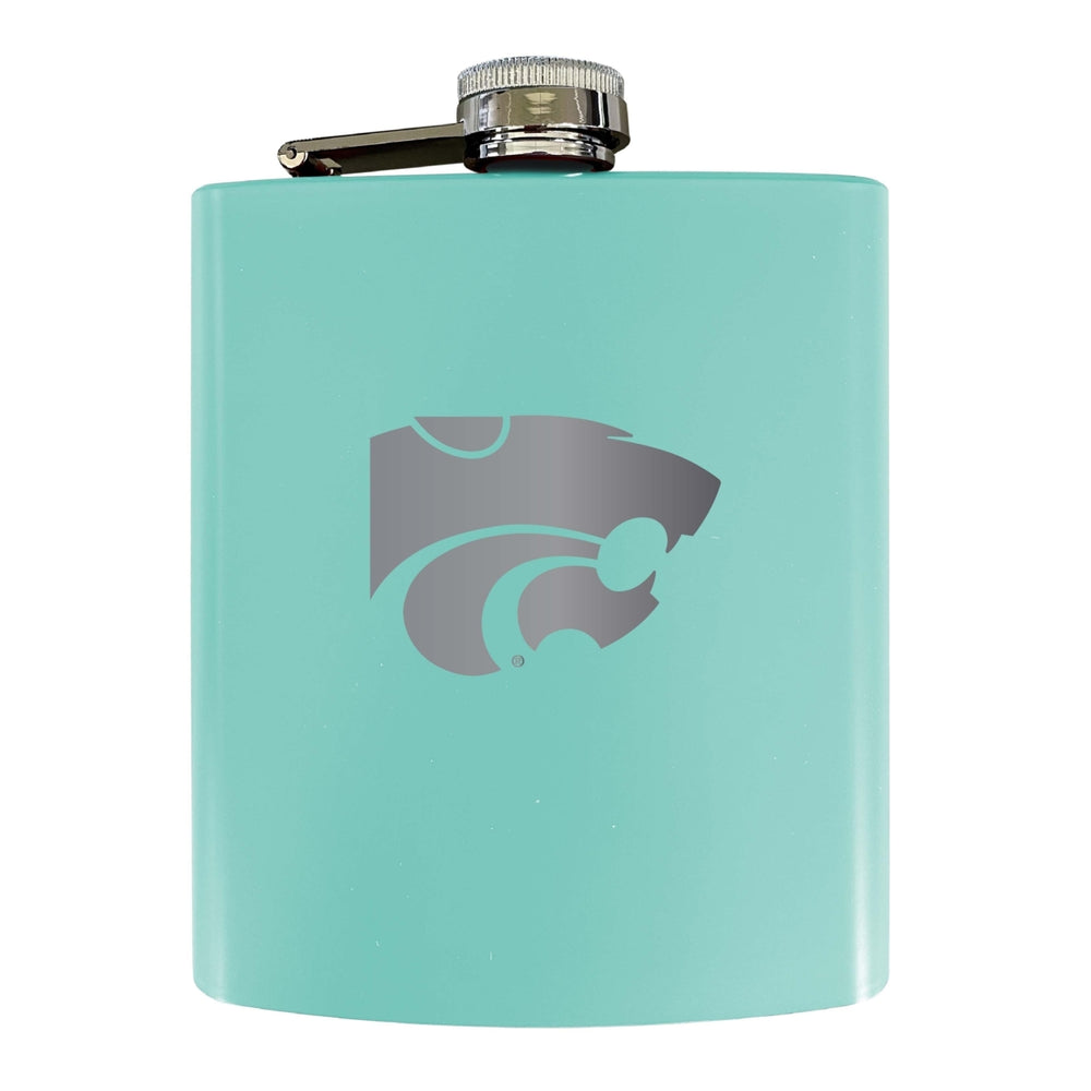 Kansas State Wildcats Stainless Steel Etched Flask 7 oz - Officially LicensedChoose Your ColorMatte Finish Image 2