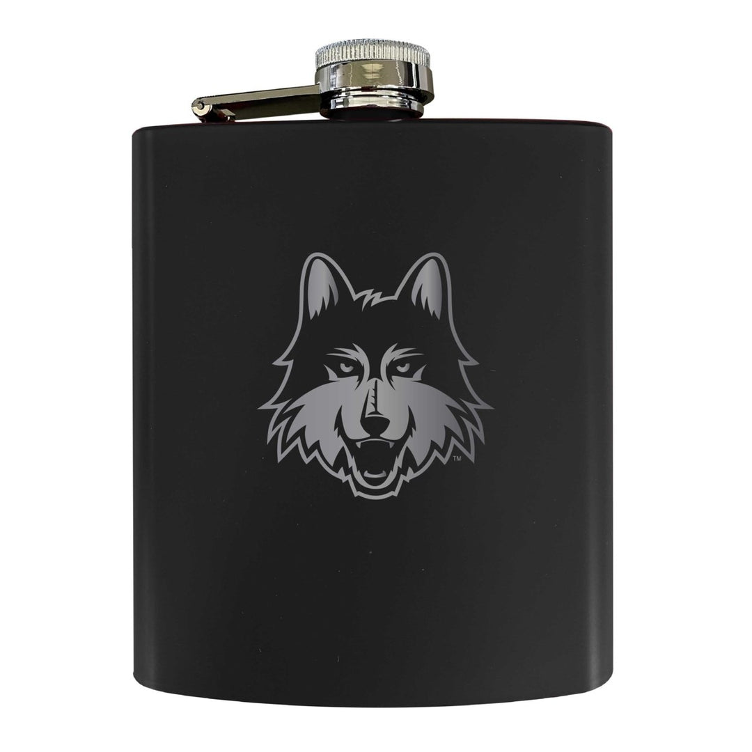 Loyola University Ramblers Stainless Steel Etched Flask 7 oz - Officially Licensed Choose Your Color Matte Finish Image 1