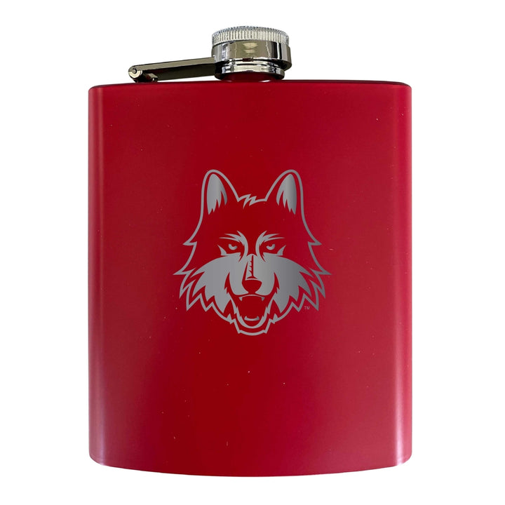 Loyola University Ramblers Stainless Steel Etched Flask 7 oz - Officially LicensedChoose Your ColorMatte Finish Image 3