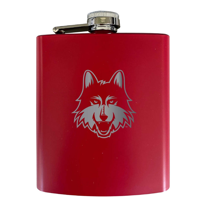 Loyola University Ramblers Stainless Steel Etched Flask 7 oz - Officially Licensed Choose Your Color Matte Finish Image 3