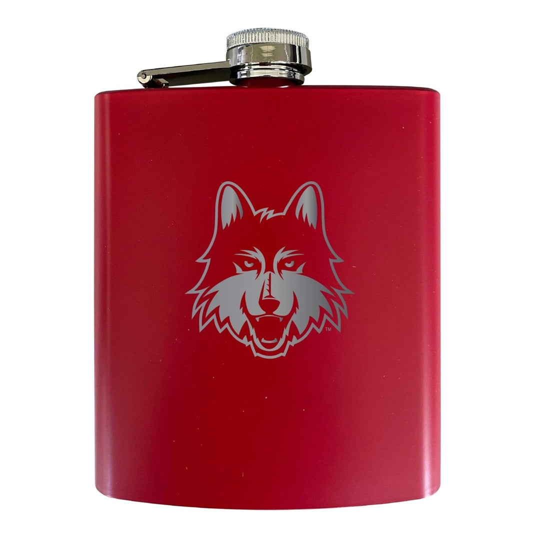 Loyola University Ramblers Stainless Steel Etched Flask 7 oz - Officially Licensed Choose Your Color Matte Finish Image 1