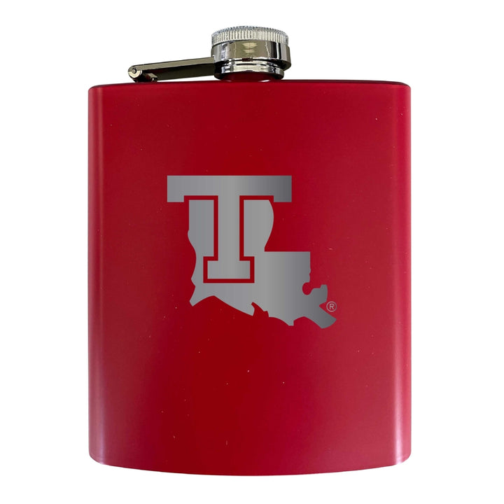 Louisiana Tech Bulldogs Stainless Steel Etched Flask 7 oz - Officially LicensedChoose Your ColorMatte Finish Image 3