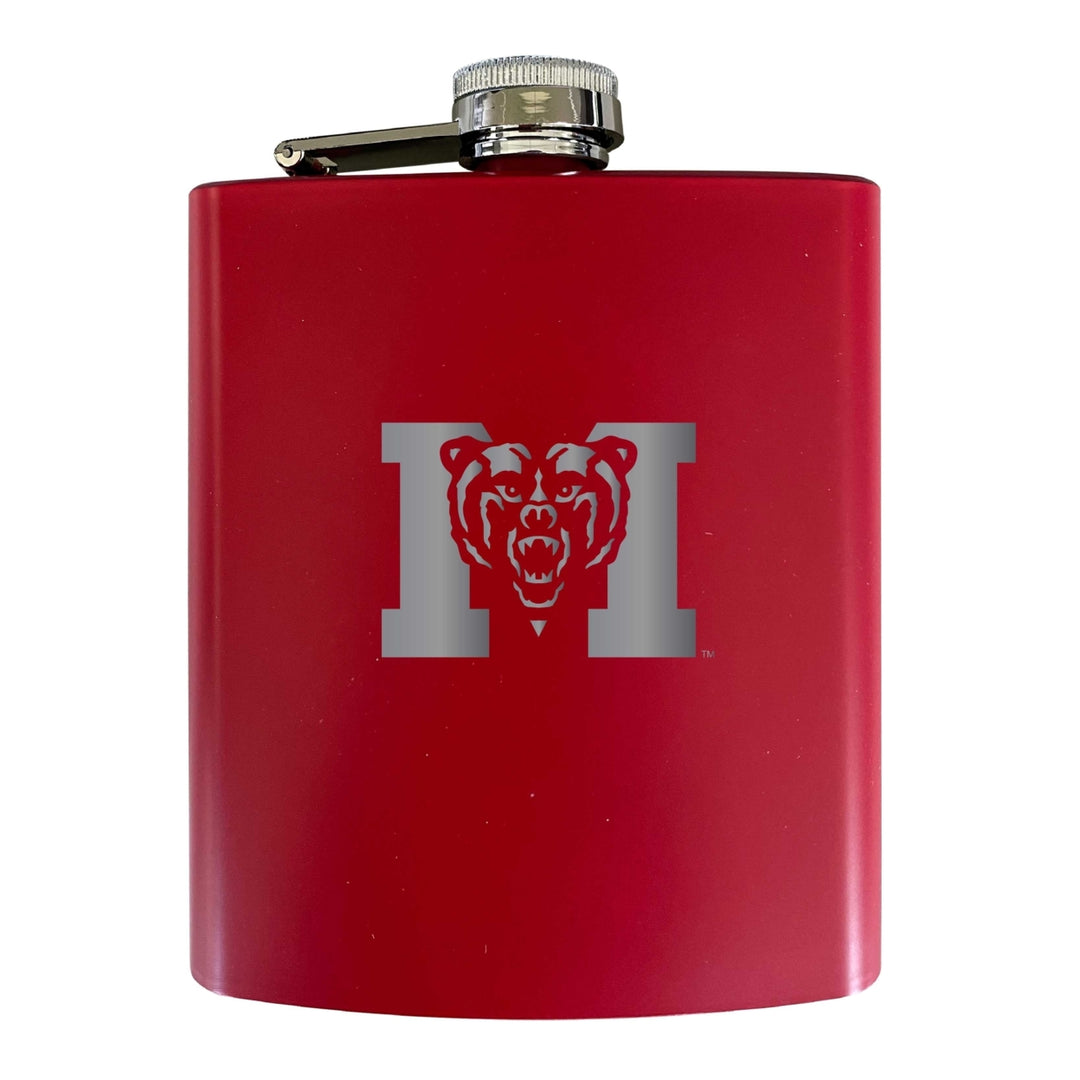 Mercer University Stainless Steel Etched Flask 7 oz - Officially Licensed Choose Your Color Matte Finish Image 3