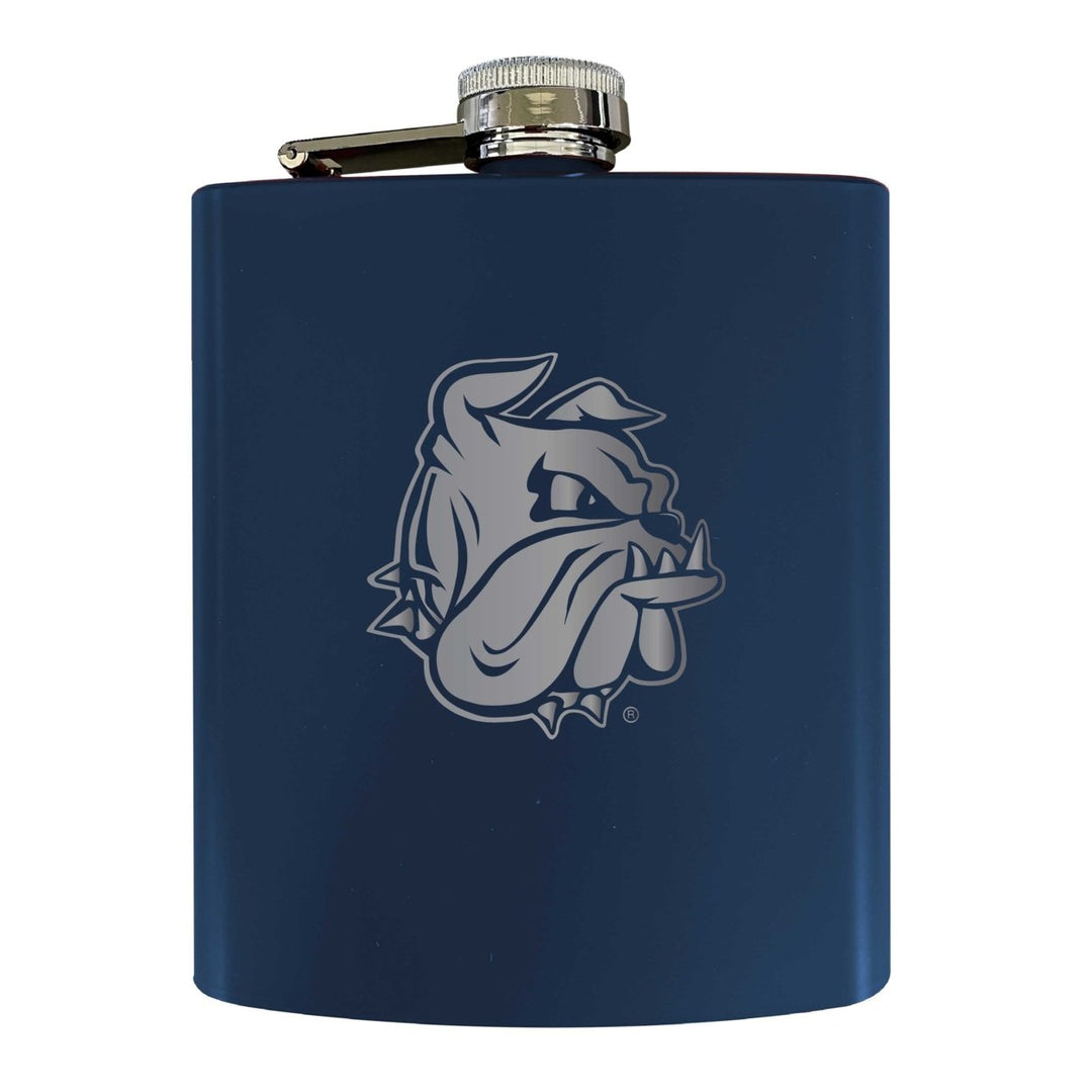 Minnesota Duluth Bulldogs Stainless Steel Etched Flask 7 oz - Officially LicensedChoose Your ColorMatte Finish Image 1