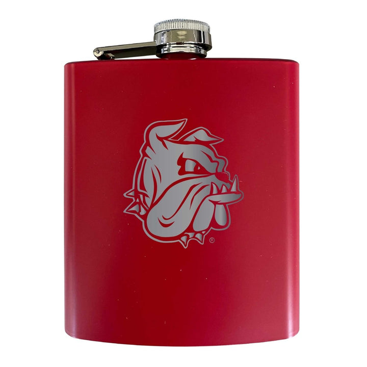 Minnesota Duluth Bulldogs Stainless Steel Etched Flask 7 oz - Officially LicensedChoose Your ColorMatte Finish Image 1
