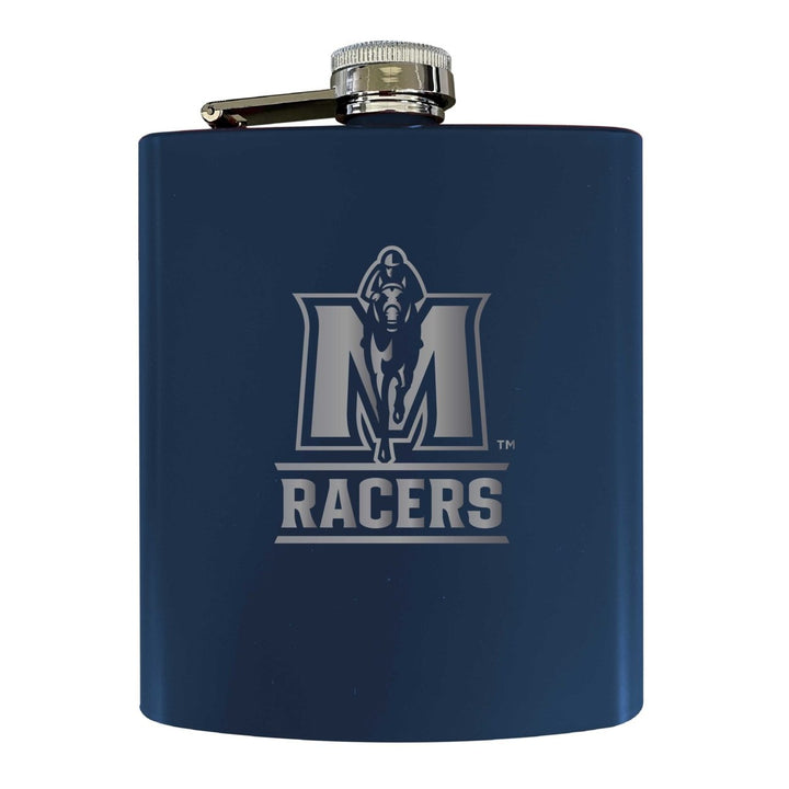 Murray State University Stainless Steel Etched Flask 7 oz - Officially Licensed Choose Your Color Matte Finish Image 2