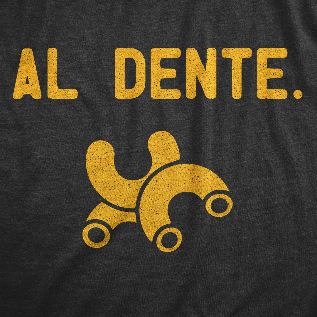Mens Al Dente T Shirt Funny Macaroni Cooked Pasta Graphic Novelty Tee For Guys Image 2