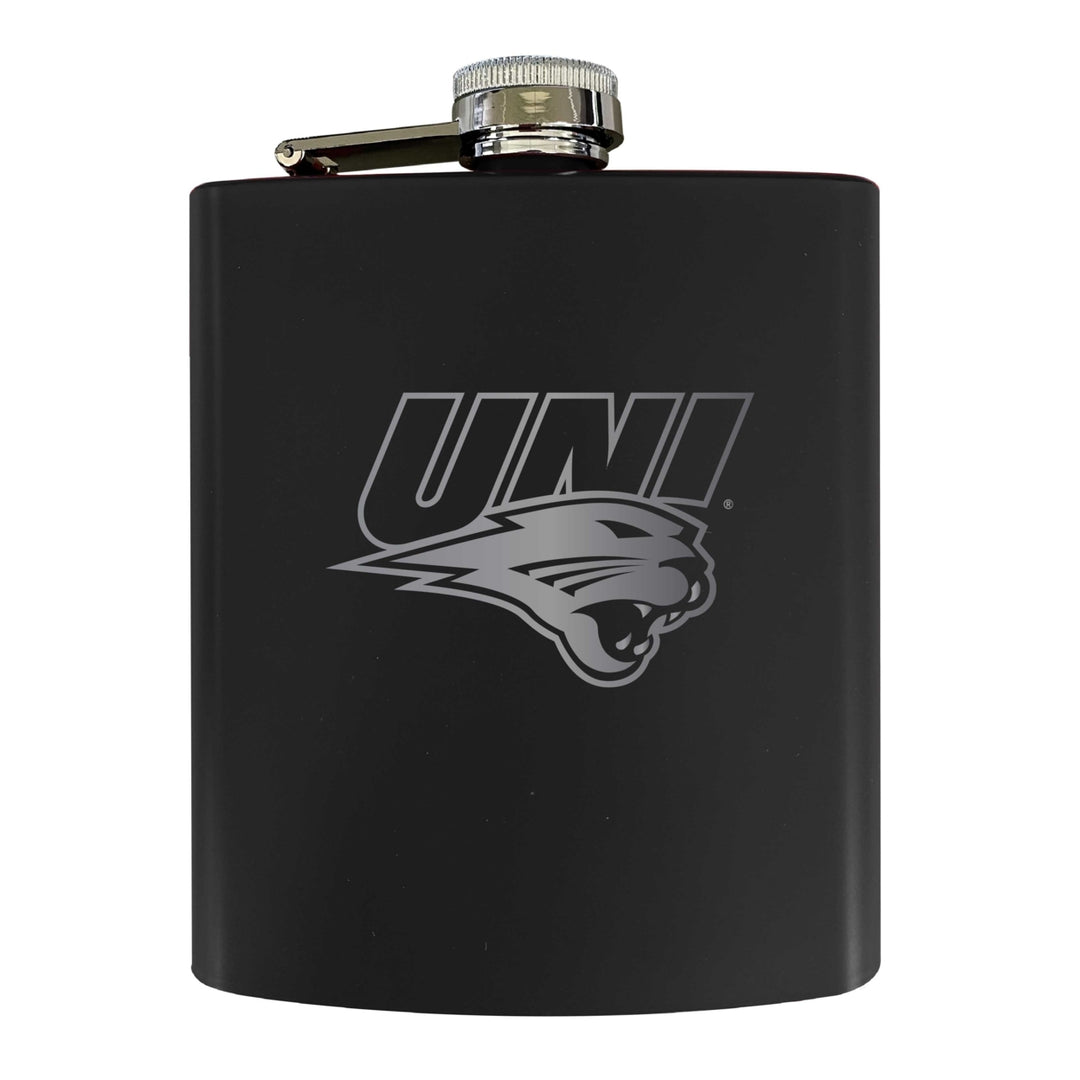 Northern Iowa Panthers Matte Finish Stainless Steel 7 oz Flask Image 1