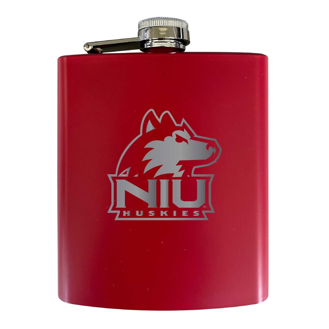 Northern Iowa Panthers Matte Finish Stainless Steel 7 oz Flask Image 3