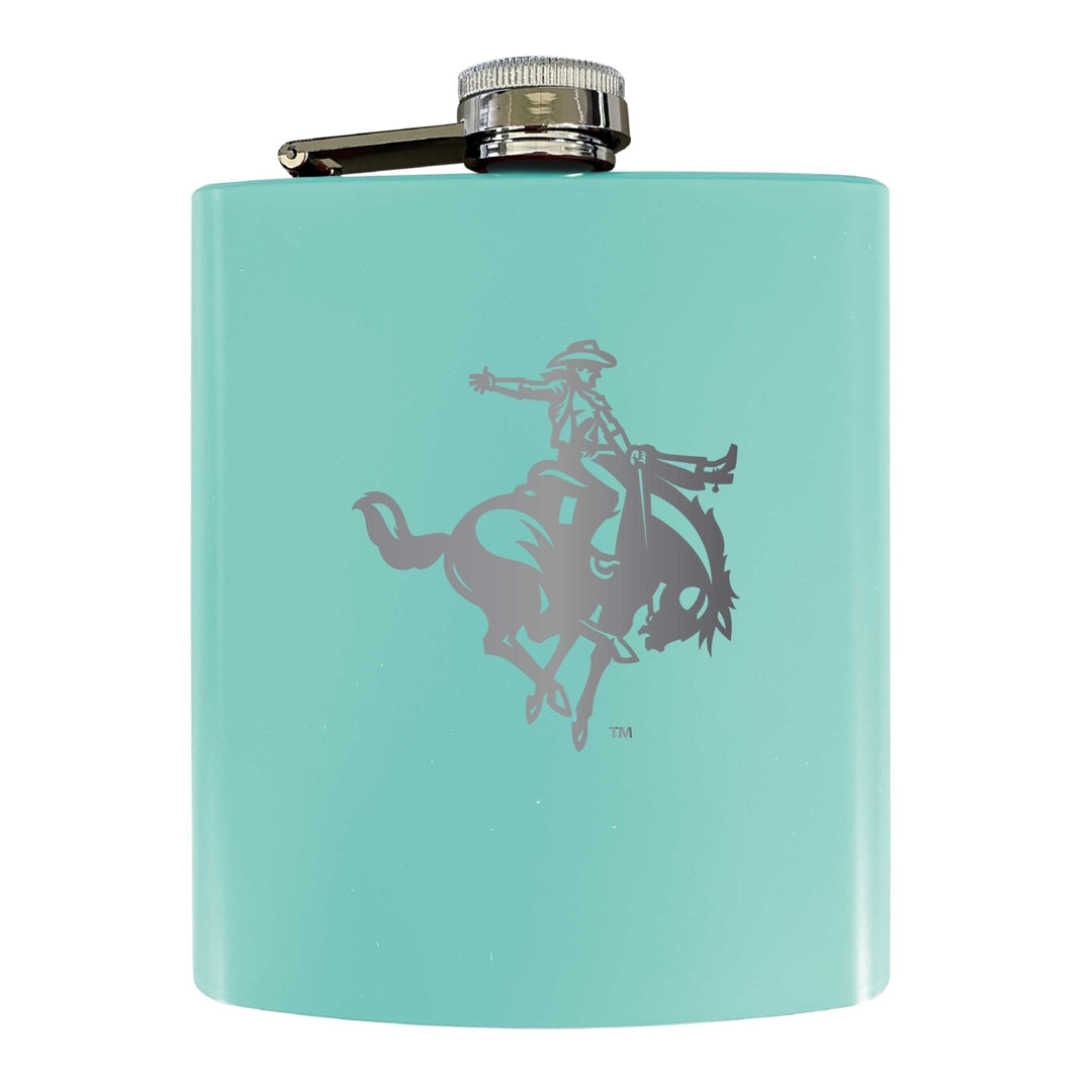 Northwestern Oklahoma State University Stainless Steel Etched Flask 7 oz - Officially LicensedChoose Your ColorMatte Image 3