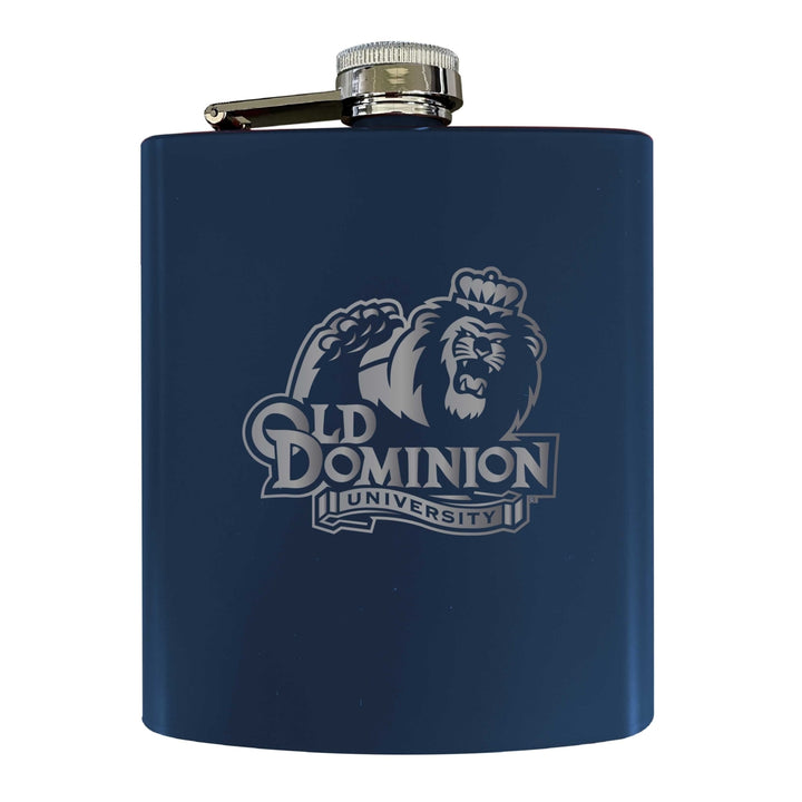 Old Dominion Monarchs Stainless Steel Etched Flask 7 oz - Officially Licensed Choose Your Color Matte Finish Image 2