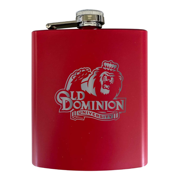 Old Dominion Monarchs Stainless Steel Etched Flask 7 oz - Officially Licensed Choose Your Color Matte Finish Image 3