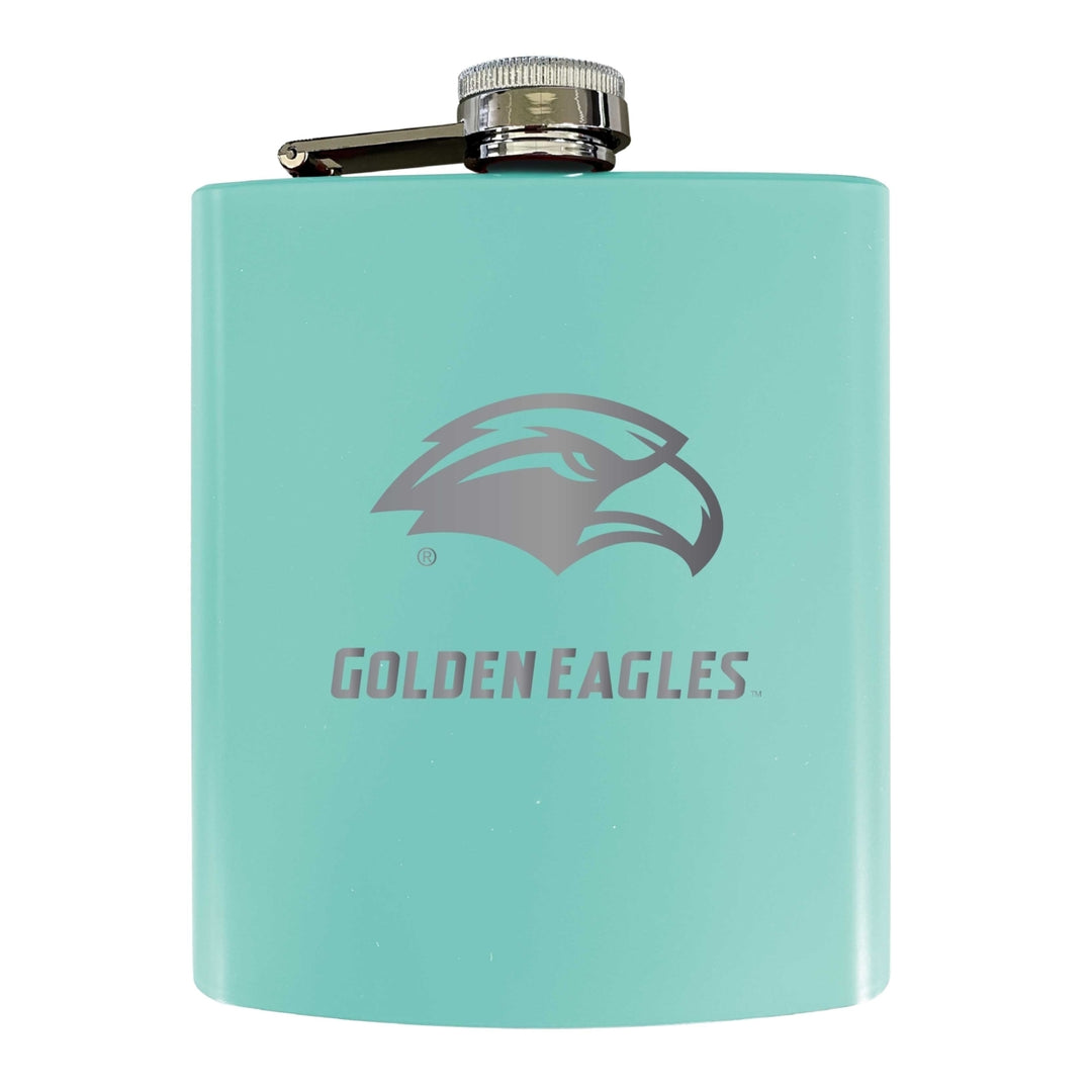 Southern Mississippi Golden Eagles Stainless Steel Etched Flask 7 oz - Officially Licensed Choose Your Color Matte Image 4