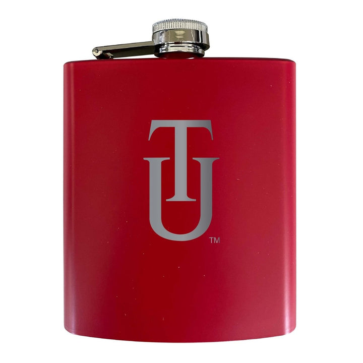 Tuskegee University Stainless Steel Etched Flask 7 oz - Officially Licensed Choose Your Color Matte Finish Image 1