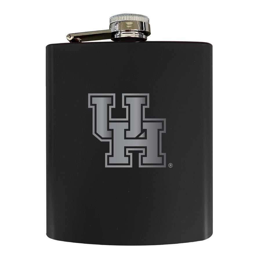 University of Houston Stainless Steel Etched Flask 7 oz - Officially Licensed Choose Your Color Matte Finish Image 1