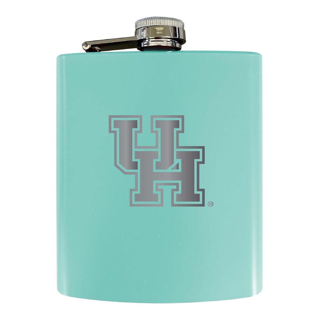 University of Houston Stainless Steel Etched Flask 7 oz - Officially LicensedChoose Your ColorMatte Finish Image 3