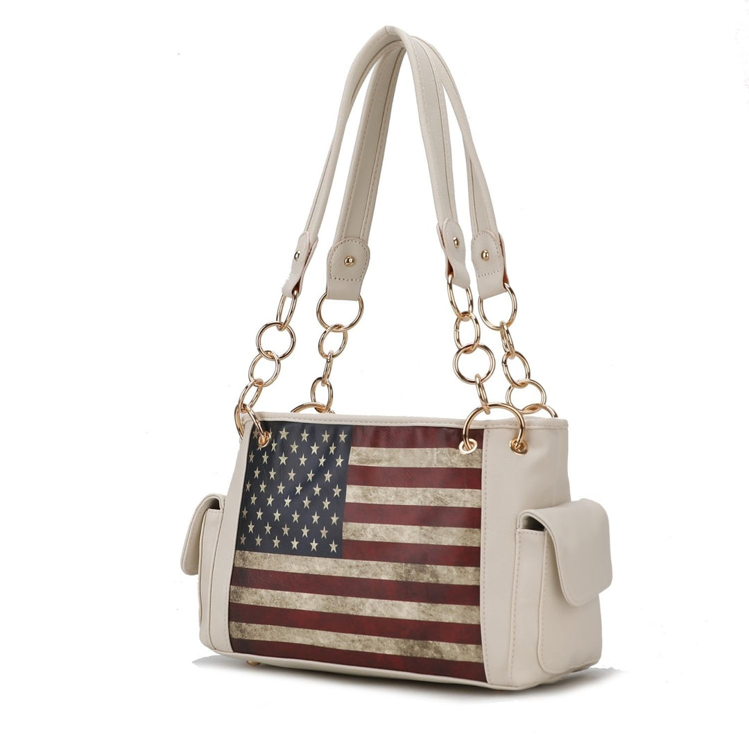 MKF Collection Alaina Vegan Leather Crossbody Womens Flag Shoulder Handbag by Mia K Image 2