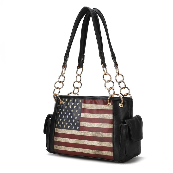 MKF Collection Alaina Vegan Leather Crossbody Womens Flag Shoulder Handbag by Mia K Image 3