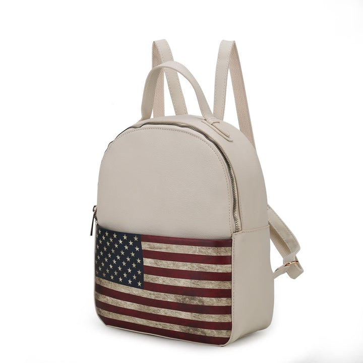 MKF Collection Briella Vegan Leather Multi-Functional Shoulder Bag Womens FLAG Backpack by Mia K Image 2