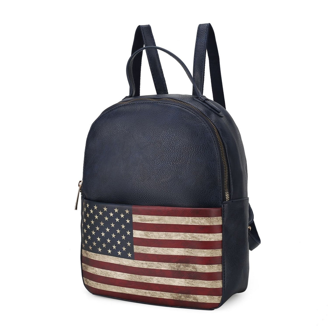 MKF Collection Briella Vegan Leather Multi-Functional Shoulder Bag Womens FLAG Backpack by Mia K Image 1