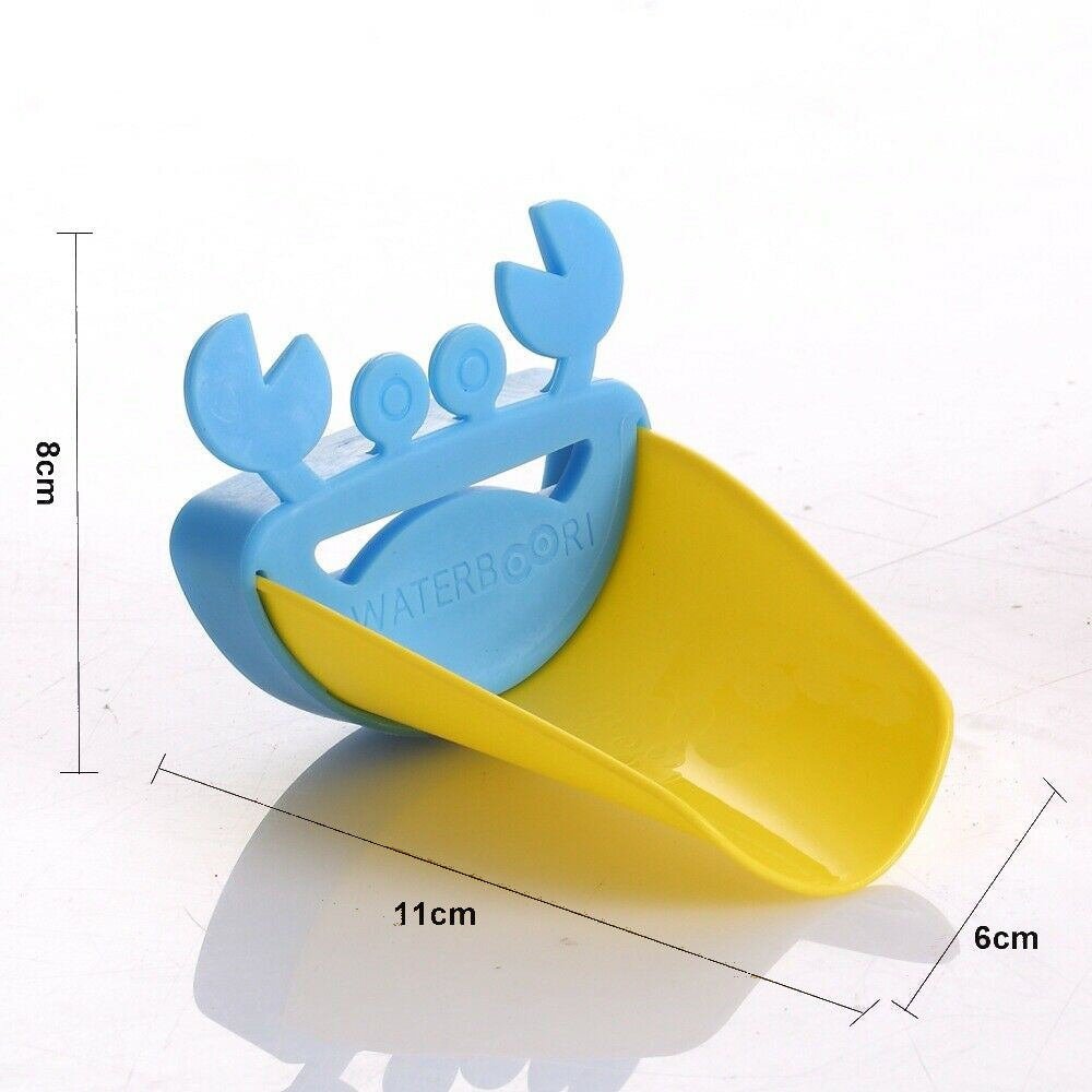 (2 Pack) Water Faucet Sink Handle Extender for ChildrenBlue and Yellow Crab Image 2