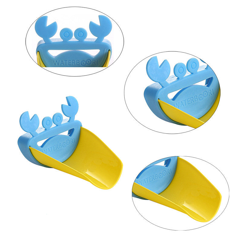(2 Pack) Water Faucet Sink Handle Extender for ChildrenBlue and Yellow Crab Image 4