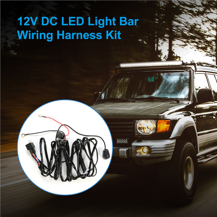 LED Light Bar Wiring Harness Kit 280W 12V 40A Power Relay Fuse Image 3