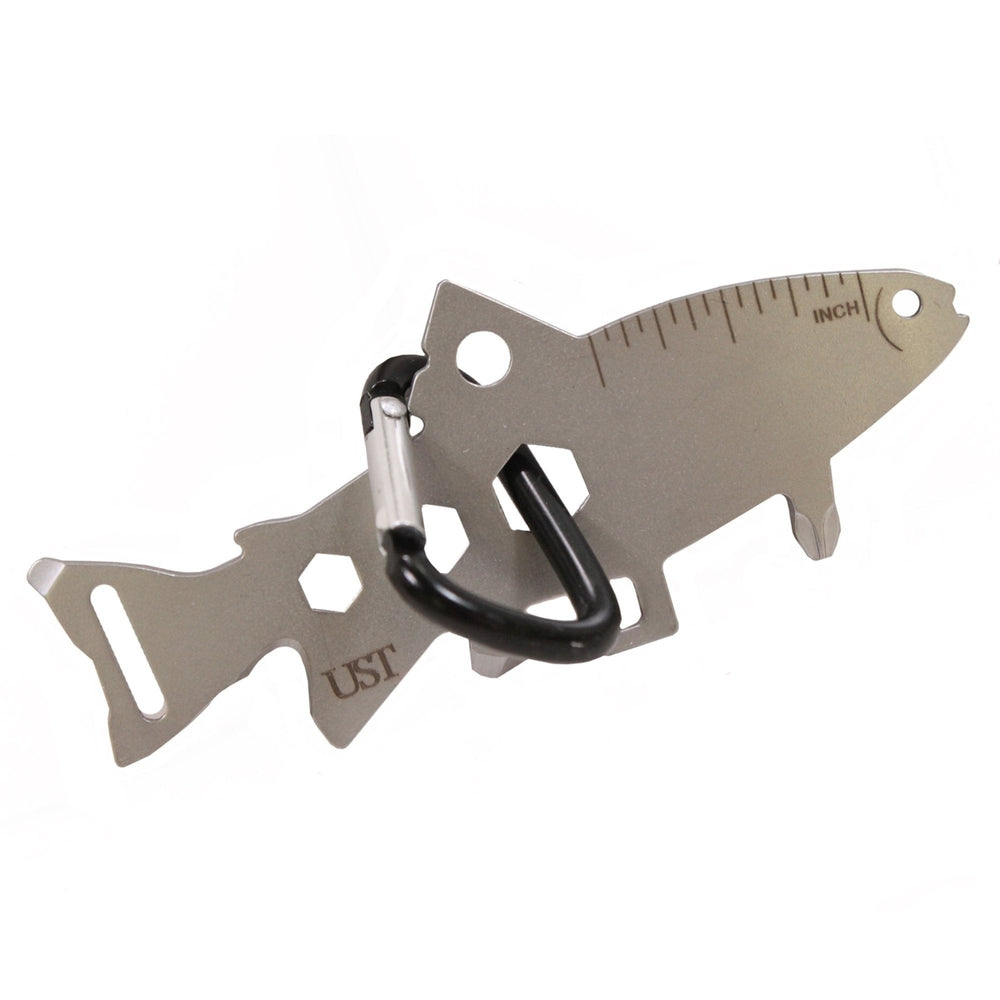 KeyGear Trout-Shaped Pocket Size Stainless Steel Multi-Tool with Carabiner Image 2