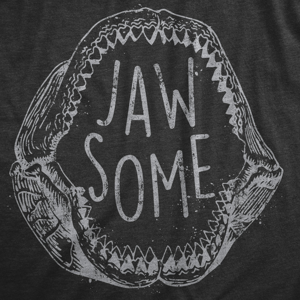 Mens Jaw Some T Shirt Funny Sarcastic Awesome Shark Jaws Teeth Graphic Tee For Guys Image 2