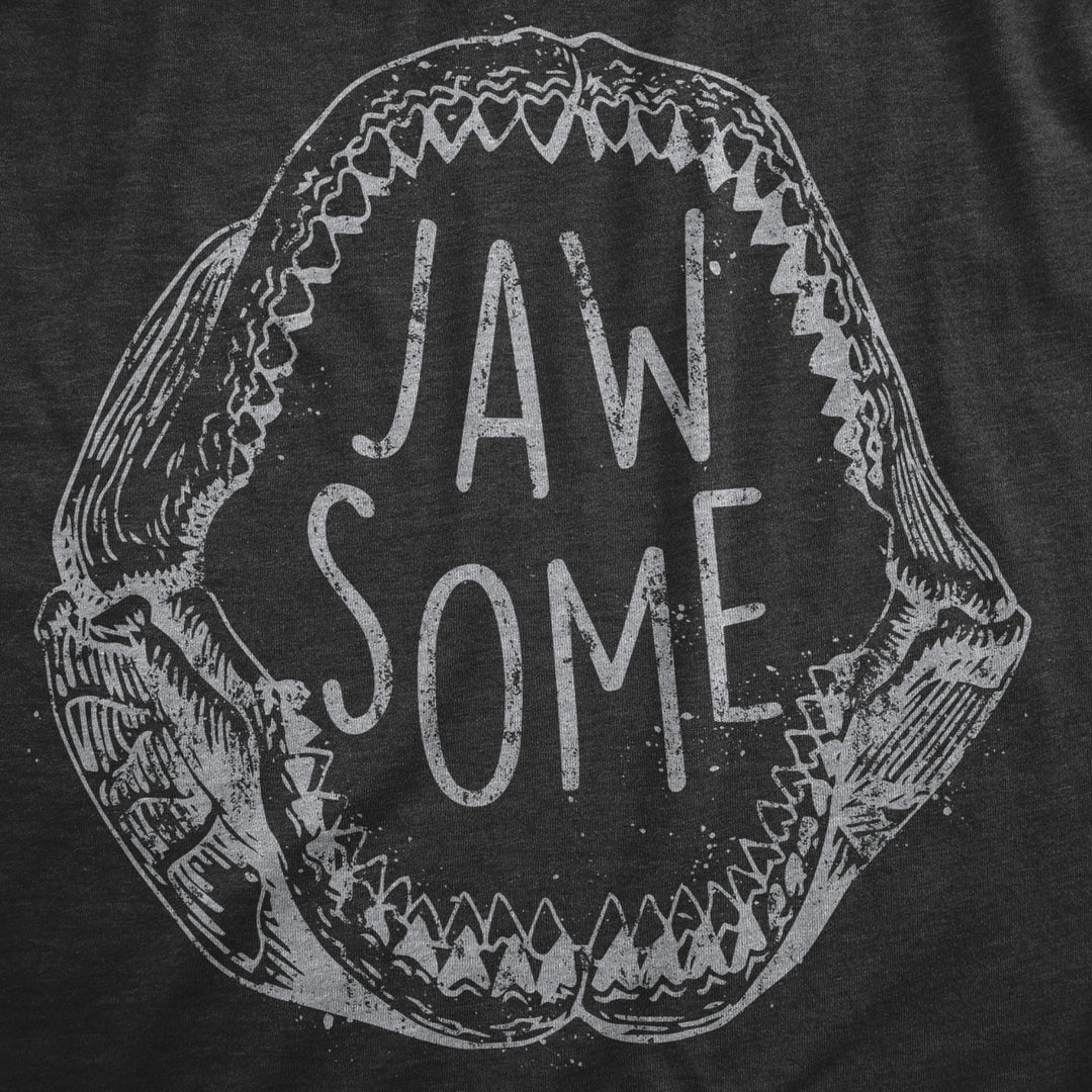 Mens Jaw Some T Shirt Funny Sarcastic Awesome Shark Jaws Teeth Graphic Tee For Guys Image 2