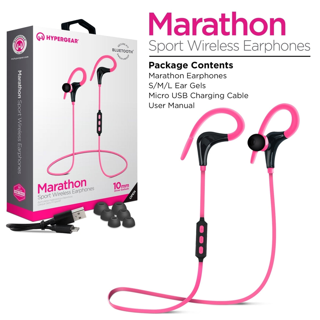 HyperGear Marathon Sport Wireless Bluetooth Earphones (MARPHONES-PRNT) Image 11