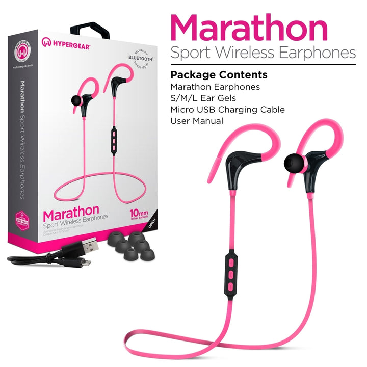 HyperGear Marathon Sport Wireless Bluetooth Earphones (MARPHONES-PRNT) Image 11