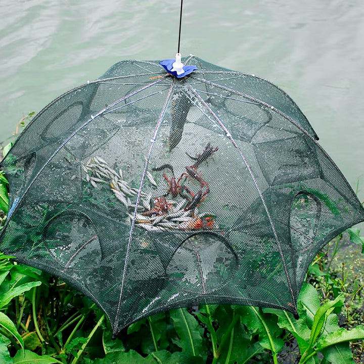 Foldable Fishing Bait Net Trap Crab Net Shrimp Minnow Crawdad Fish Cast Dip Cage Mesh Automatic Contraction Image 7