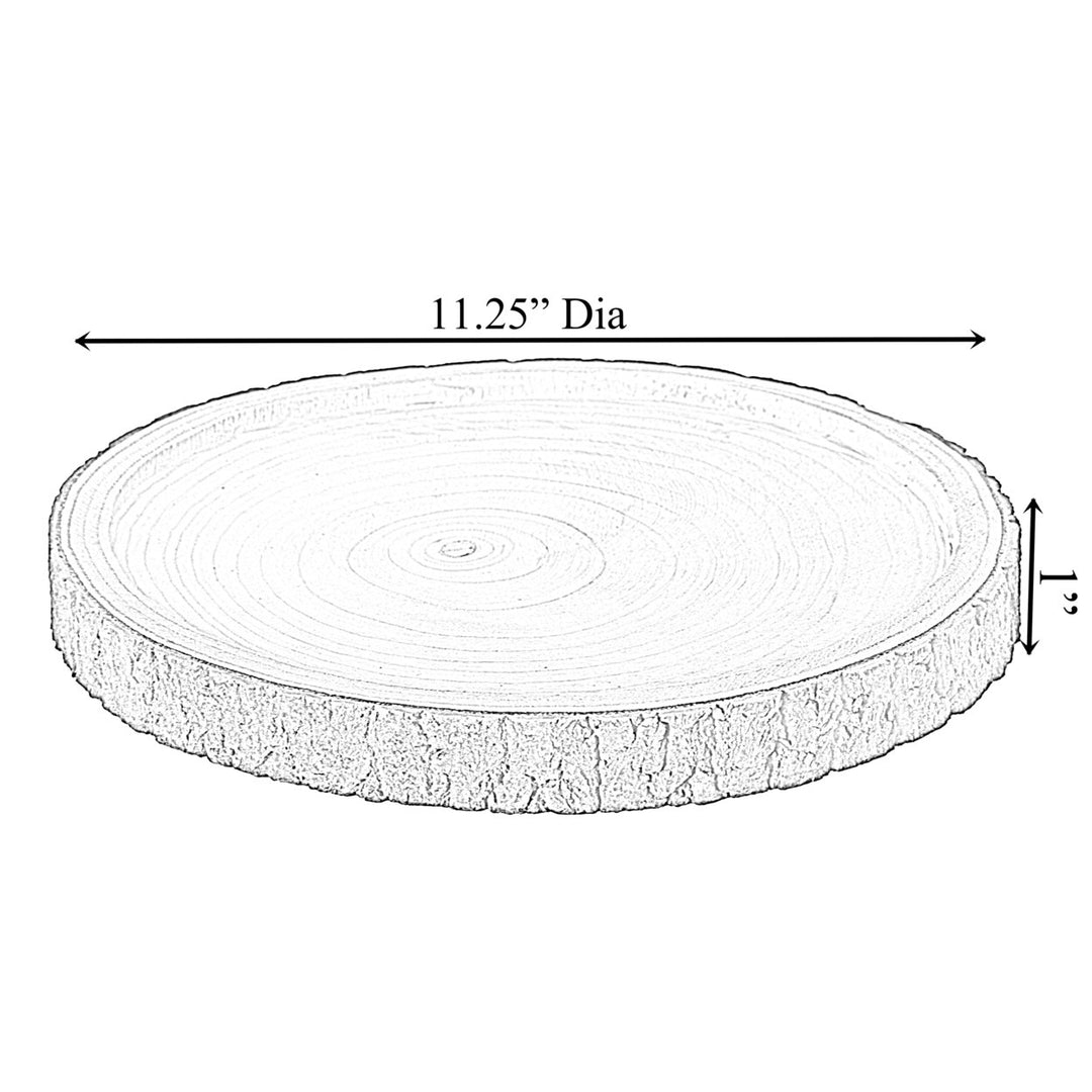 Natural Wooden Bark Round Tray Rustic Charger Centerpiece 12 14 16 Inch Image 7