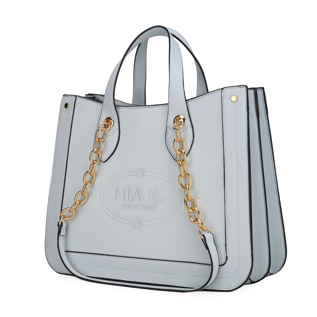 MKF Collection Stella Vegan Leather Womens Handbag Double Compartment Oversize Tote by Mia K. Image 4