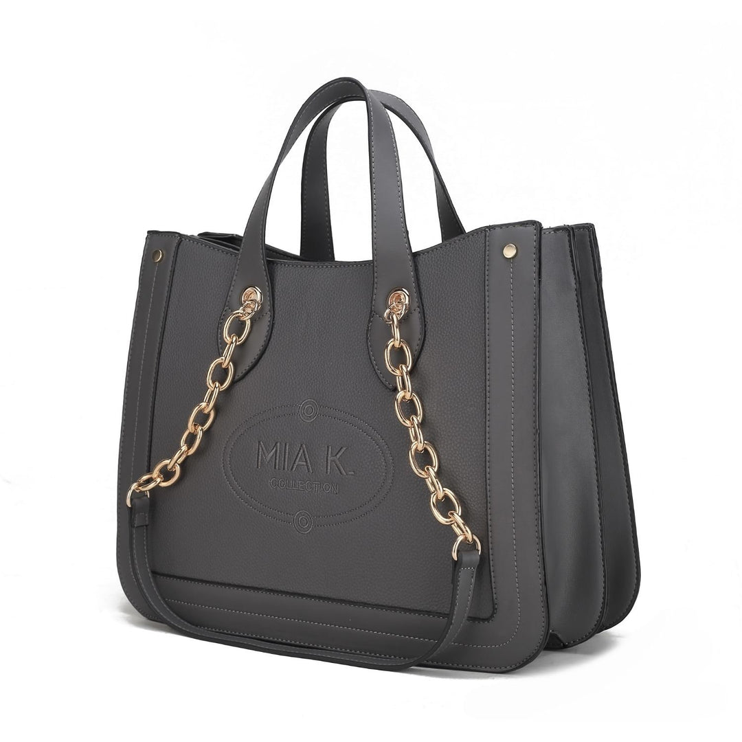 MKF Collection Stella Vegan Leather Womens Handbag Double Compartment Oversize Tote by Mia K. Image 1