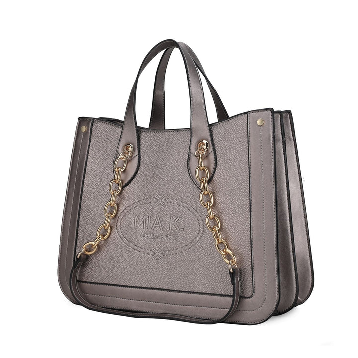 MKF Collection Stella Vegan Leather Womens Handbag Double Compartment Oversize Tote by Mia K. Image 9